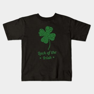 happy st patricks day distressed lucky clover luck irish Kids T-Shirt